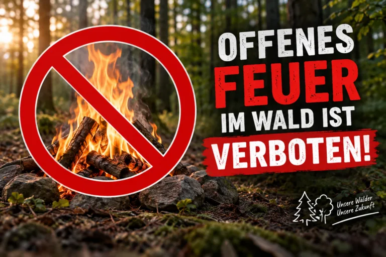 Offenes Feuer im Wald ist verboten!