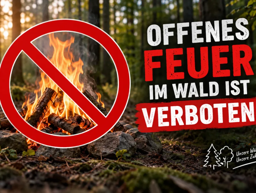 Offenes Feuer im Wald ist verboten!